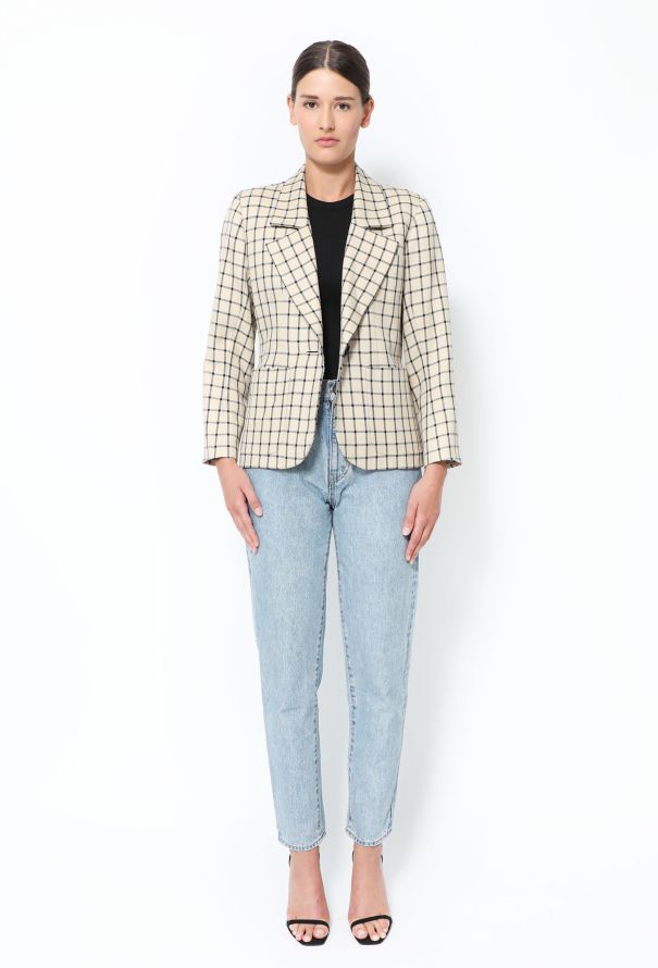 Saint laurent herringbone sales blazer