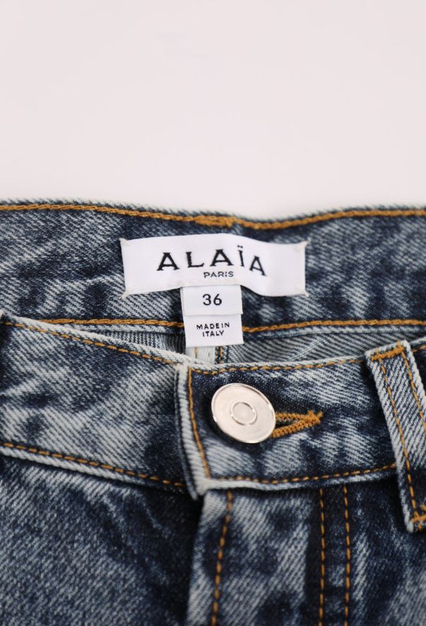 Alaïa F/W 2023 Acid Wash Barrel Jeans - 6