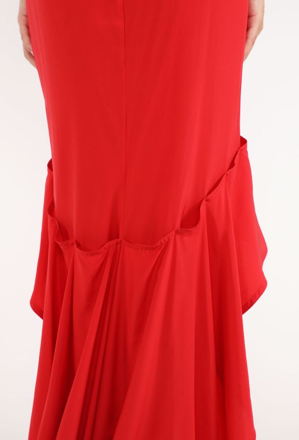 Saint Laurent Ruffled Silk Maxi Skirt, F/W 2003 - 8