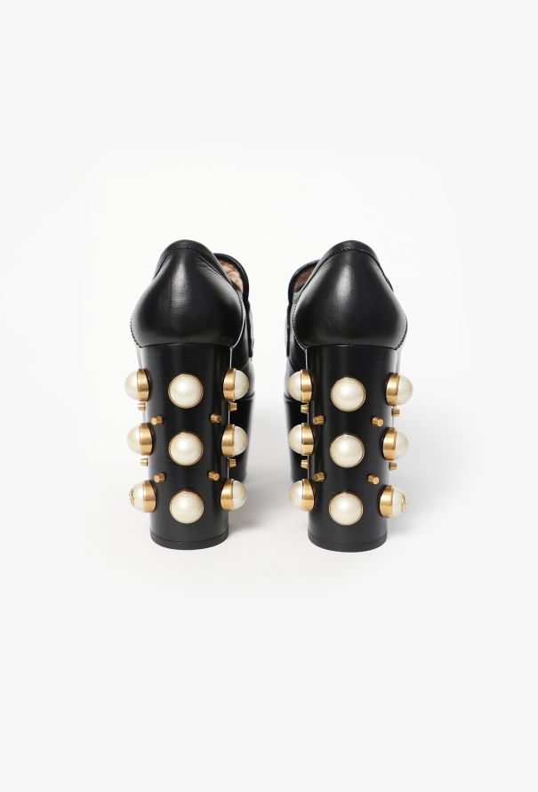 Gucci 2018 Vegas Pearl Platform Loafers - 4