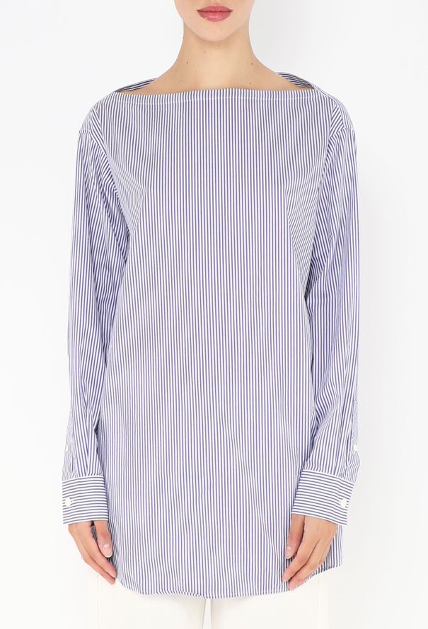 Céline Pinstripe Boatneck Tunic - 2
