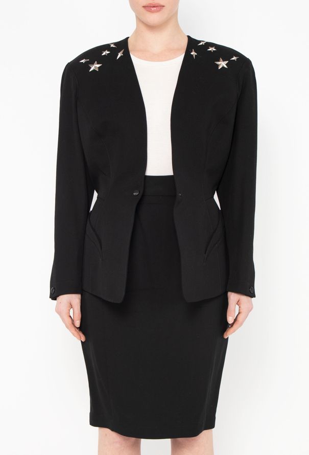 Thierry Mugler F/W 1990 Cinched Star Embellished Ensemble - 3 Thierry Mugler F/W 1990 Cinched Star Embellished Ensemble - 3