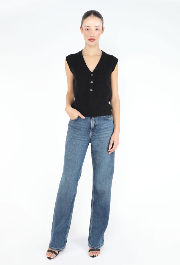 Chanel Cashmere Knit Camélia Vest - 3