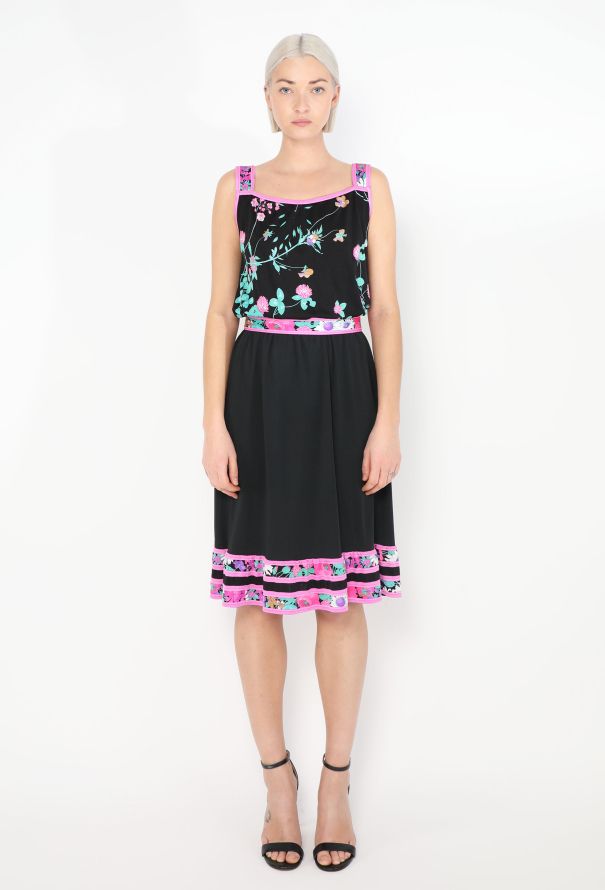 Leonard '80s Floral Belted Dress - 1