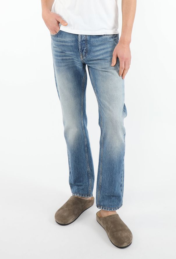 Saint Laurent Denim Stone-Washed Jeans - 3