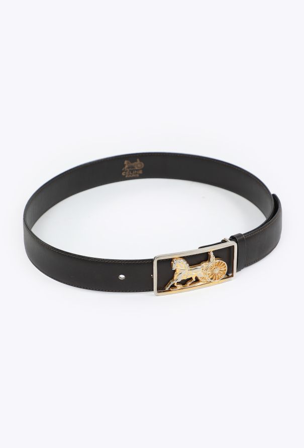 Céline Vintage Calèche Leather Belt - 2