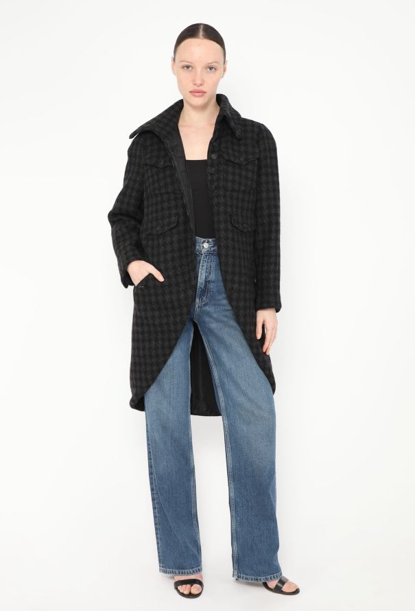 Chanel F/W 2008 Cashmere Houndstooth Coat - 4 Chanel F/W 2008 Cashmere Houndstooth Coat - 4