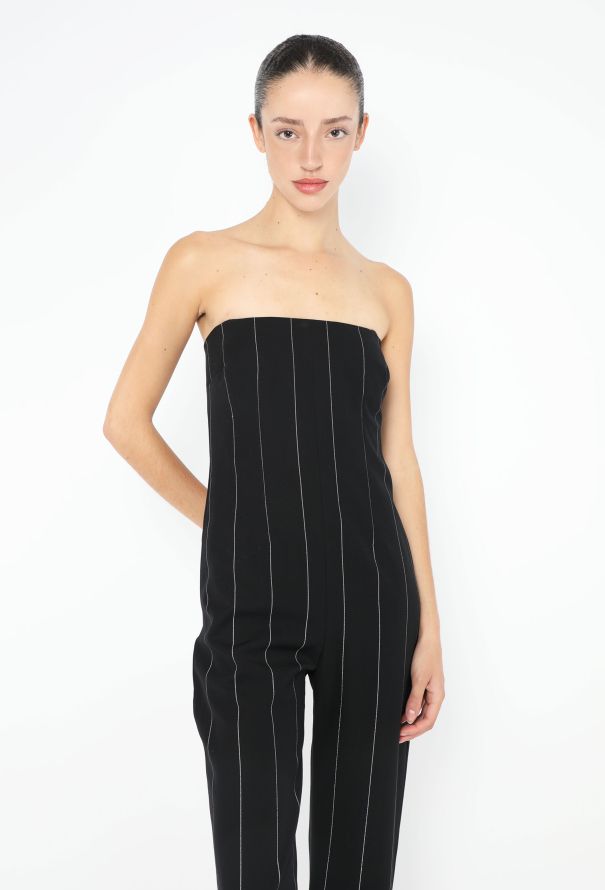 Gianni Versace F/W 1998 Pinstripe Bustier Jumpsuit - 3