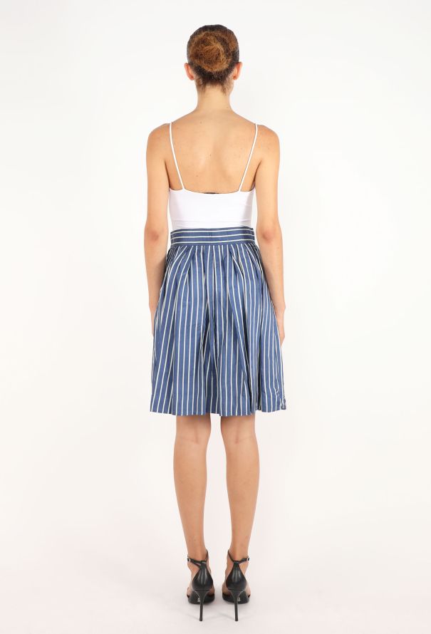 Saint Laurent Striped Cotton Skirt, 1970s - 4
