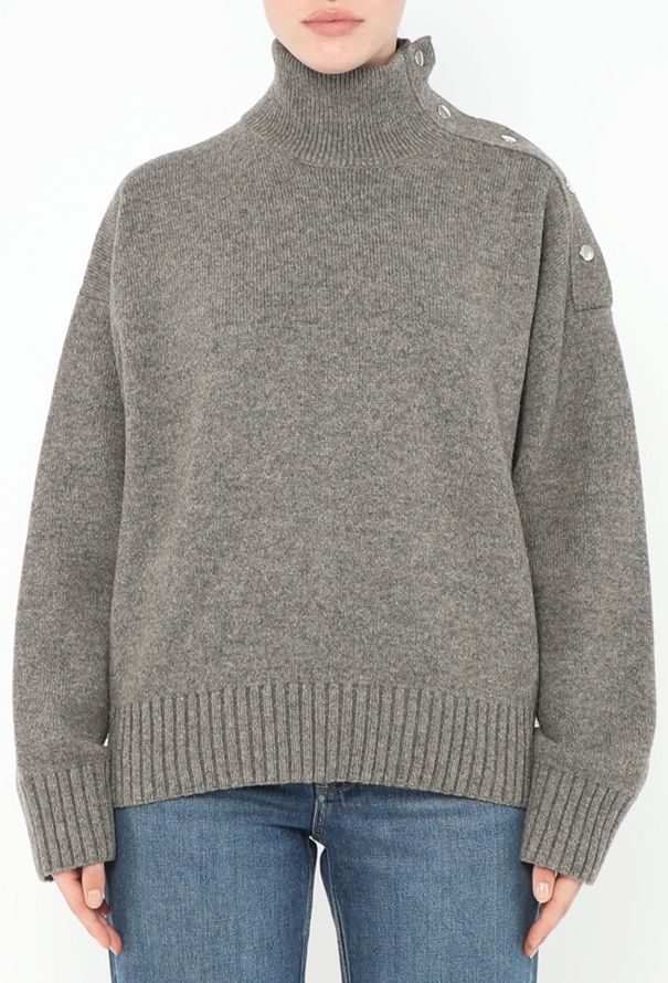 Céline Buttoned Cashmere Sweater - 1