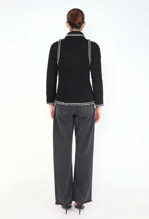 Chanel Metallic Trim 'CC' Tweed Jacket - 6