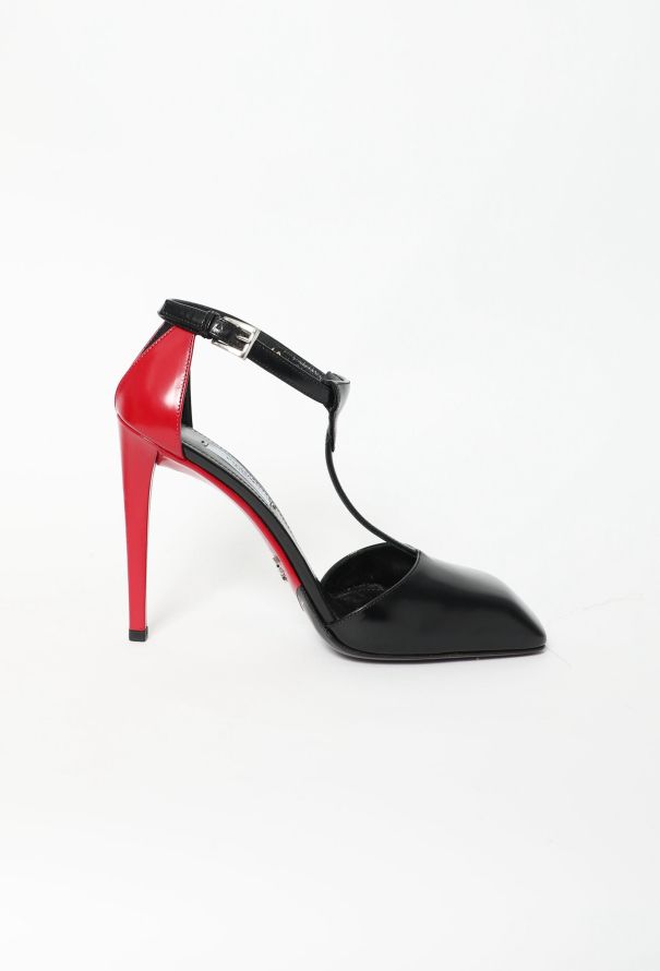 Prada 2014 Bicolor T-Strap Pumps - 1