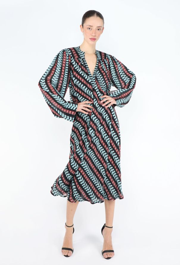 Balenciaga 2011 Graphic Kaftan Dress - 1