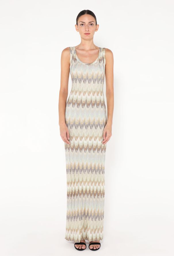 Missoni 2024 Chevron Lamé Maxi Dress - 2