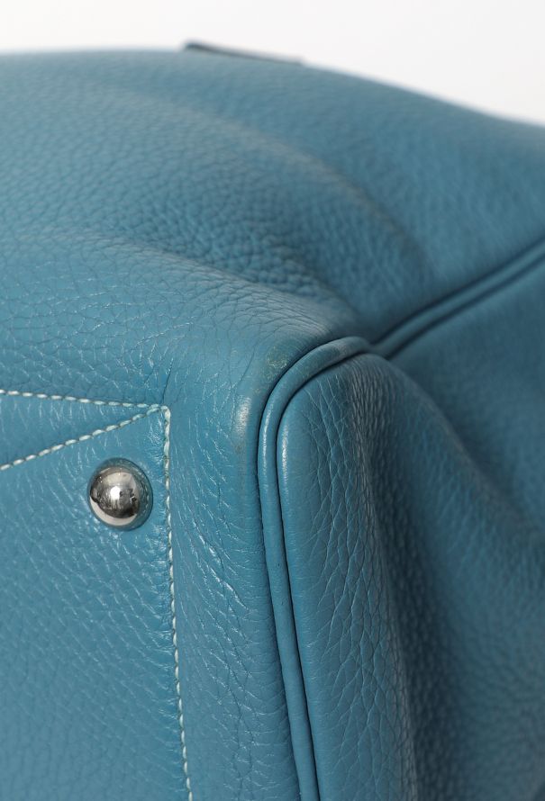 Hermès Blue Jean Taurillon Clémence Victoria 35 - 9