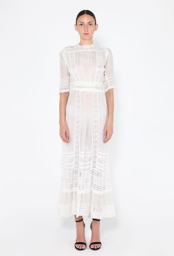 Antique Broderie Anglaise Dress - 1