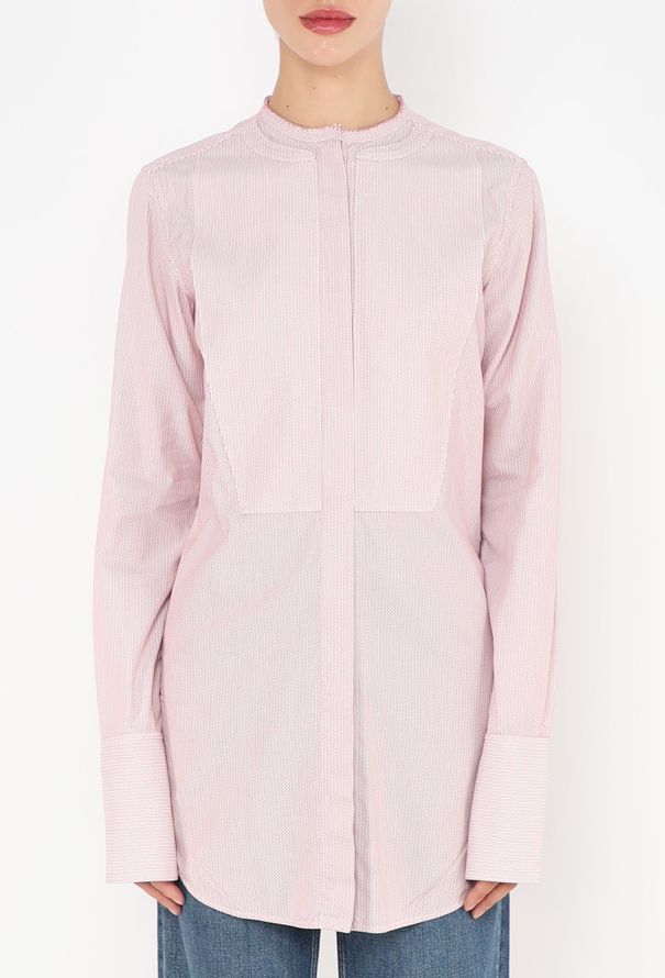 Céline 2015 Textured Cotton Bib Shirt - 2