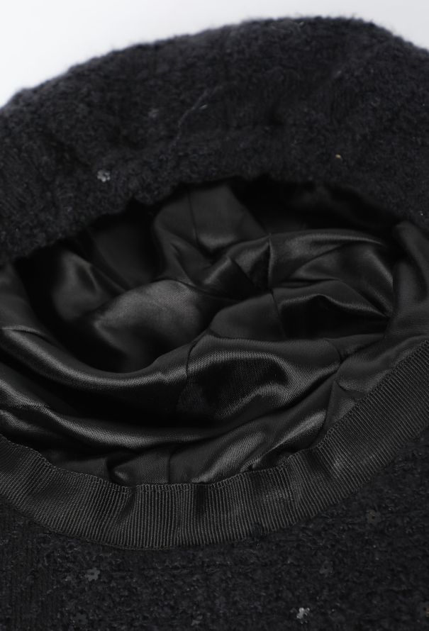 Chanel Tweed Sequin Newsboy Cap - 7
