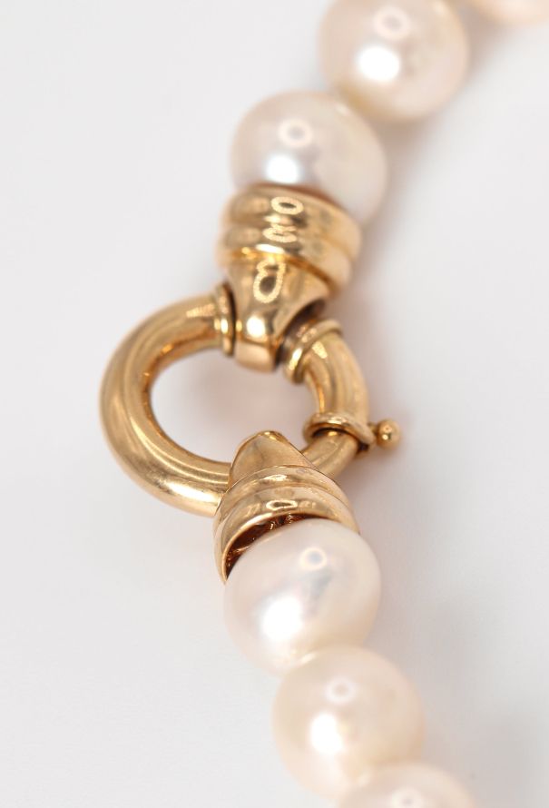 Vintage Fine Jewelry 18k Yellow Gold & Cultured Pearl Choker Necklace - 6 Vintage Fine Jewelry 18k Yellow Gold & Cultured Pearl Choker Necklace - 6