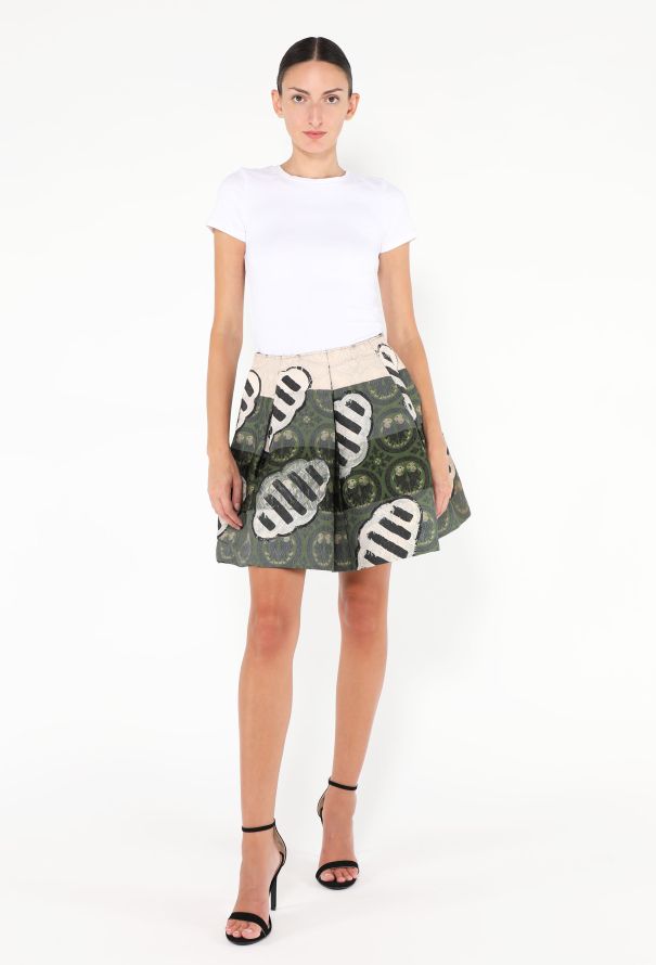 Miu Miu F/W 2006 Coat-of-Arms Silk Skirt - 1