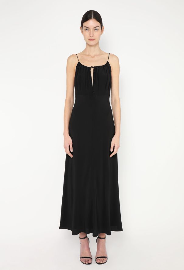 Toteme 2023 Ruched Silk Halter Dress - 1