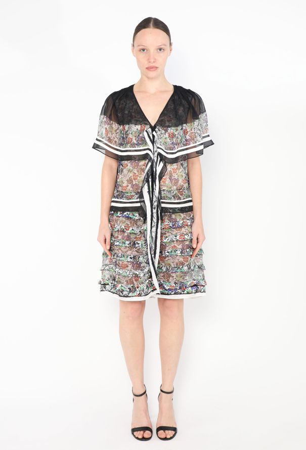 Balenciaga F/W 2007 Ruffled Chiffon Dress - 4 Balenciaga F/W 2007 Ruffled Chiffon Dress - 4