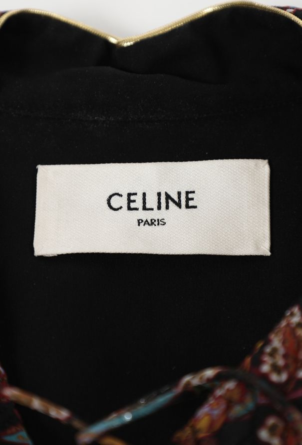Céline Silk Paisley Prairie Dress, Resort 2021 - 6
