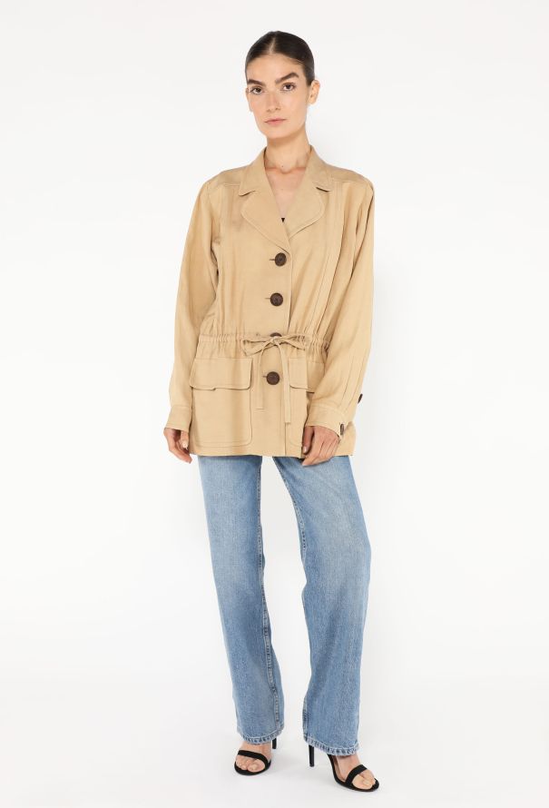 Saint Laurent 90s Linen Safari Jacket - 3