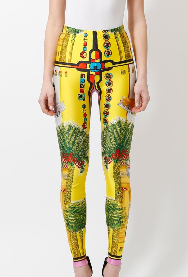Barocco flared printed leggings in multicoloured - Versace