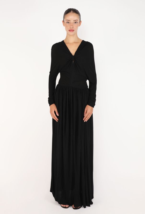 Nina Ricci Vintage Jersey Batwing Gown - 3
