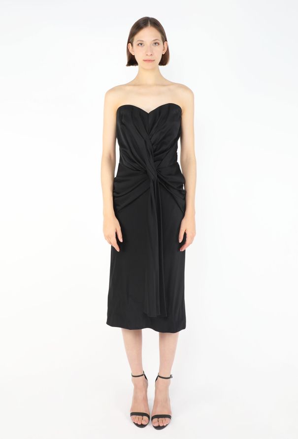 Dior Charmeuse Draped Bustier Dress, 2008 - 1