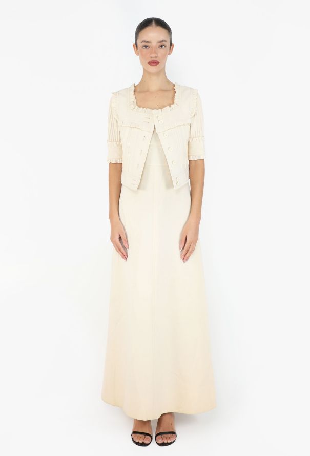 Louis Feraud '70s Couture Pleated Maxi Ensemble - 4