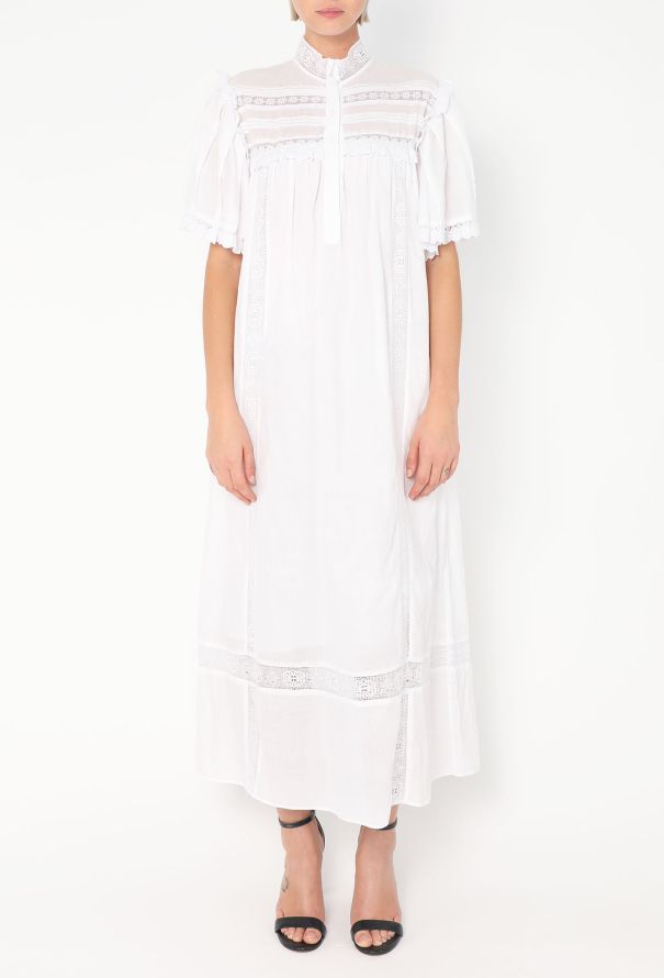 Handmade Cotton Lace Trim Dress - 3