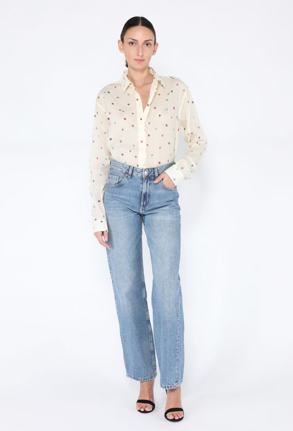 Saint Laurent Spring 2019 Printed Button Down - 2