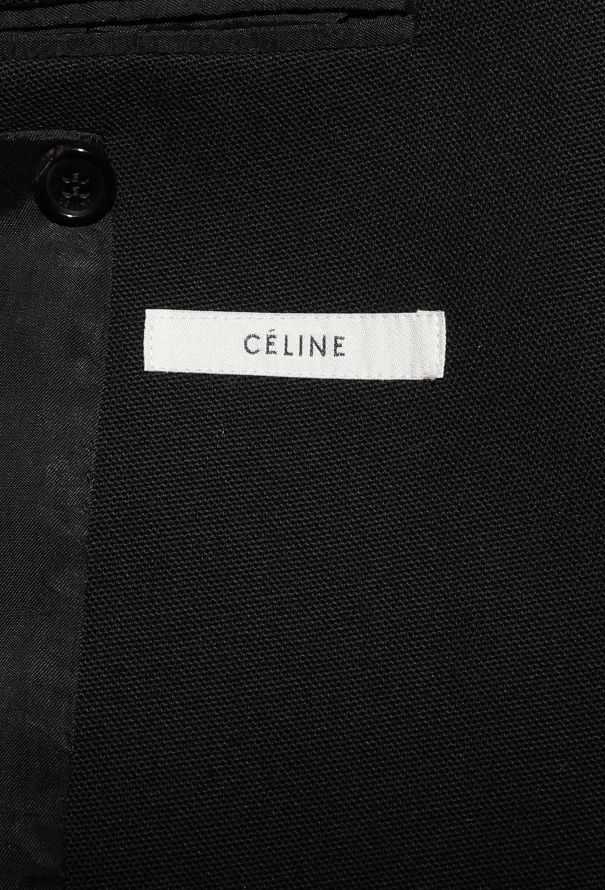 Céline Black Grain de Poudre Crombie Coat - 5 Céline Black Grain de Poudre Crombie Coat - 5