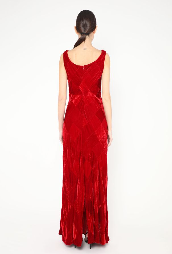 Dolce & Gabbana RARE F/W 1994 Velvet Harlequin Dress - 5 Dolce & Gabbana RARE F/W 1994 Velvet Harlequin Dress - 5