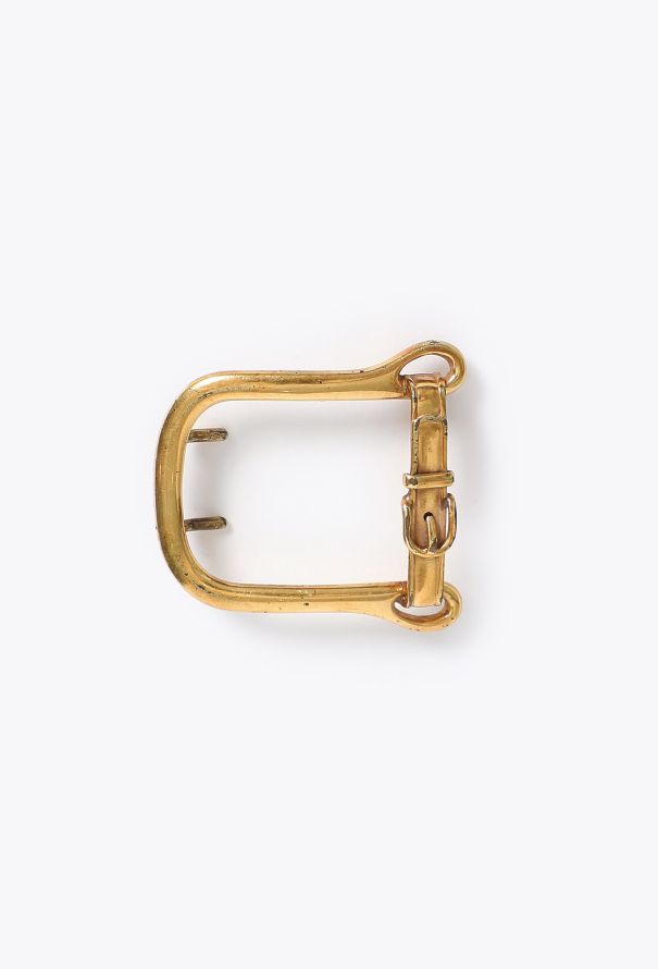 Hermès '70s Plated Equestrian Belt Buckle - 1
