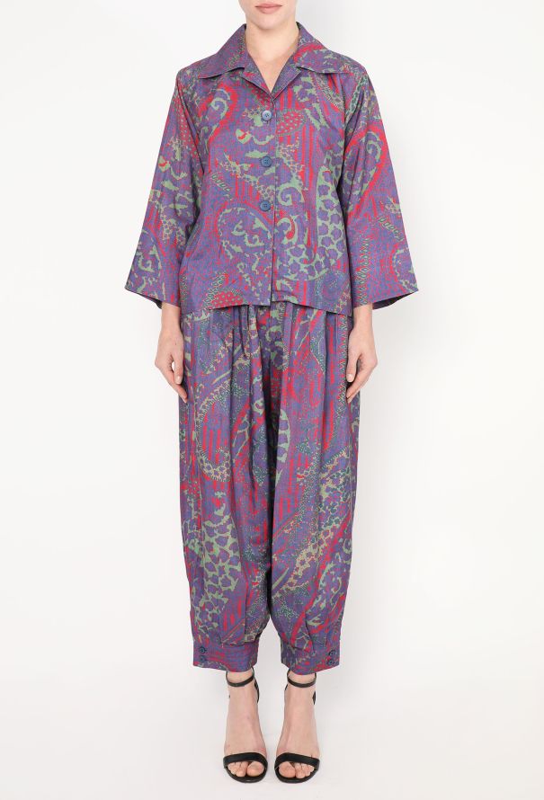 Saint Laurent Vintage Paisley Harem Ensemble - 5 Saint Laurent Vintage Paisley Harem Ensemble - 5