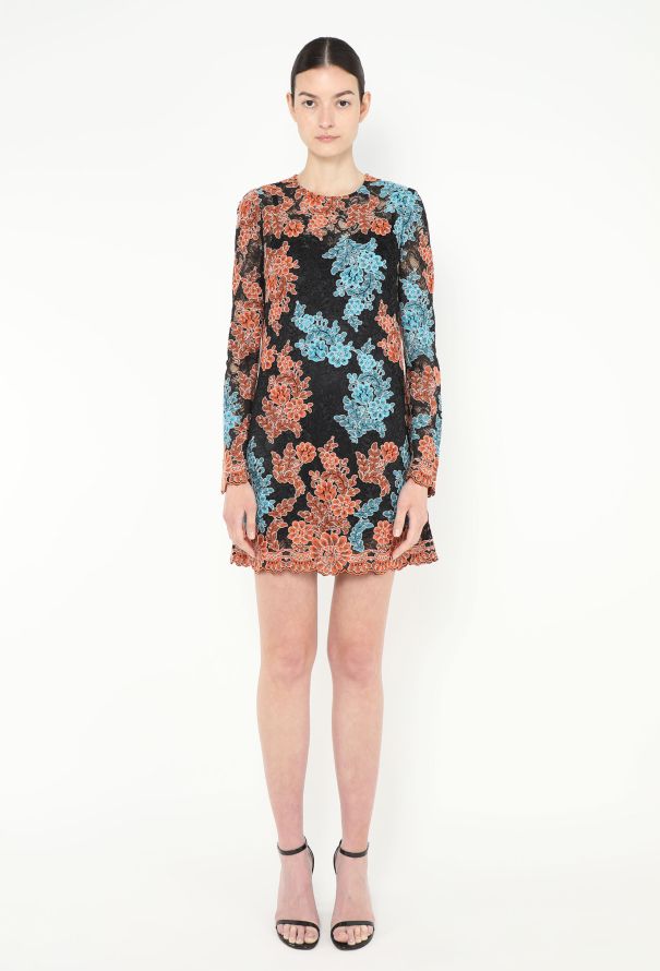 Dolce & Gabbana Floral Lace Shift Dress - 3