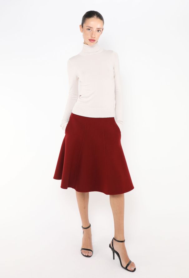 Dior S/S 2018 Fluted Cashmere Skirt - 5