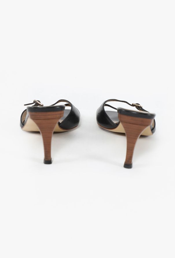 Gucci Early 2000s Tom Ford Leather Strap Heels - 4