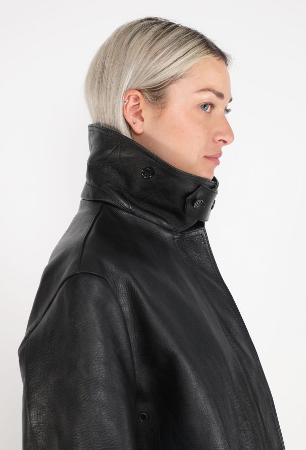 Raf Simons Leather Car Coat, S/S 2023 - 7