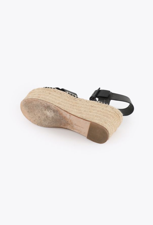 Céline Leather Espadrille Platforms - 5