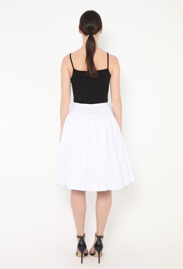 Alaïa Piqué Pleated Skater Skirt - 4 Alaïa Piqué Pleated Skater Skirt - 4