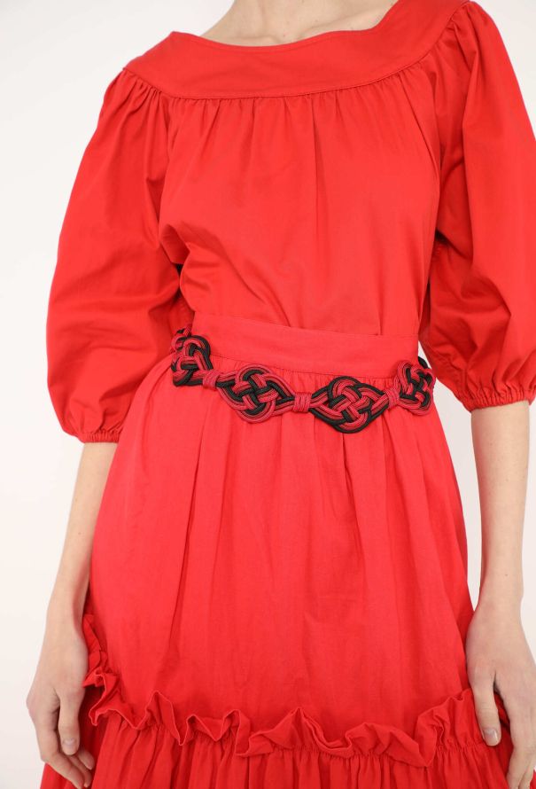 Saint Laurent Vintage Woven Silk Belt - 2