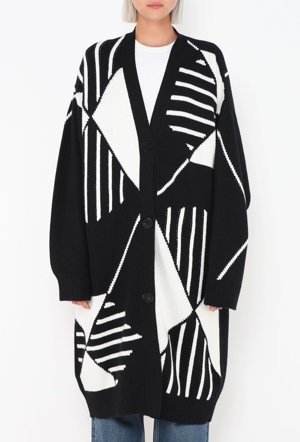 Hermès Oversized Cashmere Argyle Cardigan - 3