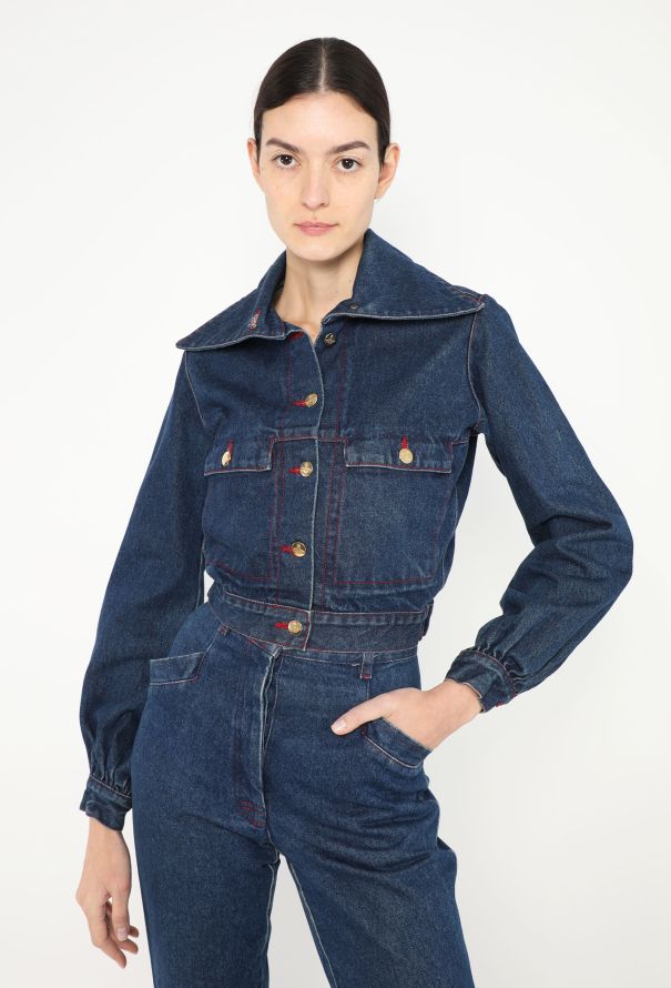 Vivienne Westwood '90s Flared Stitched Denim Ensemble - 1