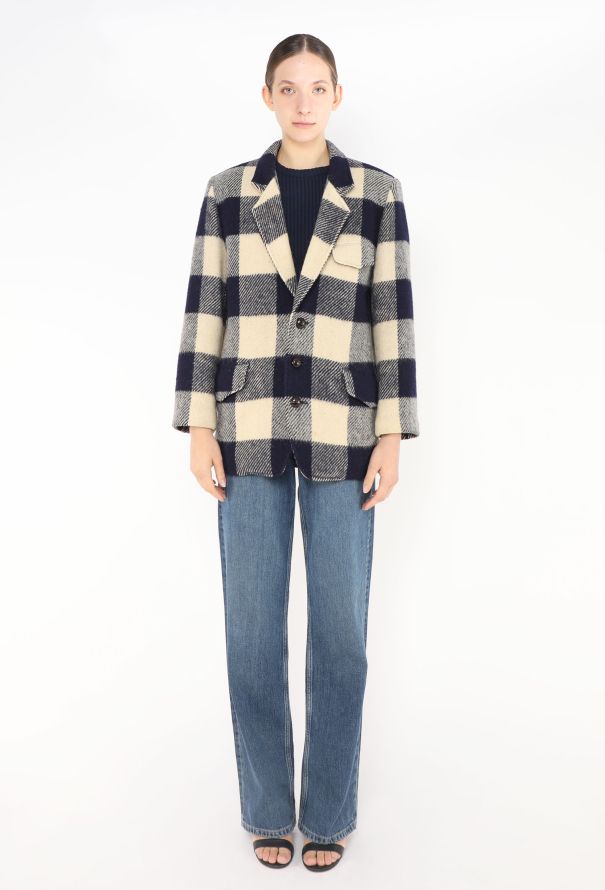Issey Miyake Vintage Plaid Wool Jacket - 3