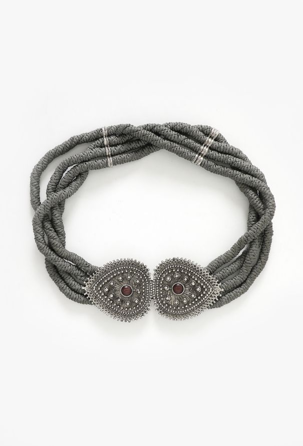 Saint Laurent Collector F/W 1978 Cabochon Cord Belt - 1