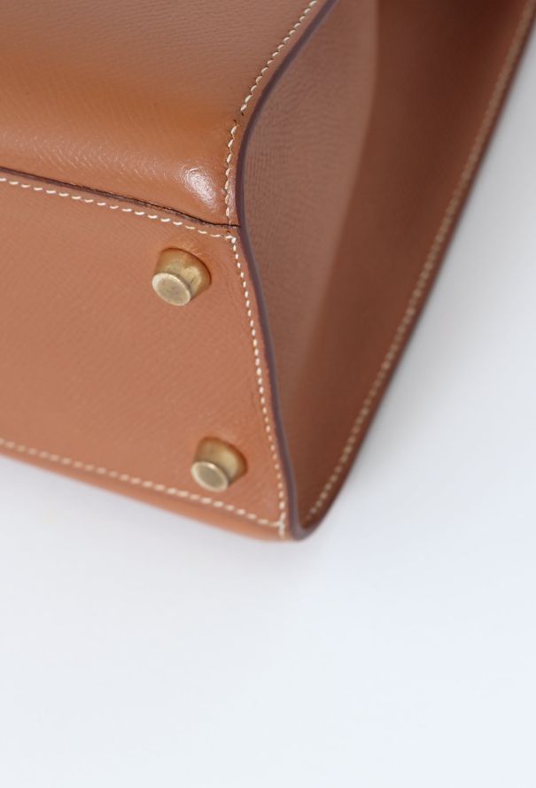 Hermès '90s Gold Smooth Grain Calf Kelly Sport MM - 8